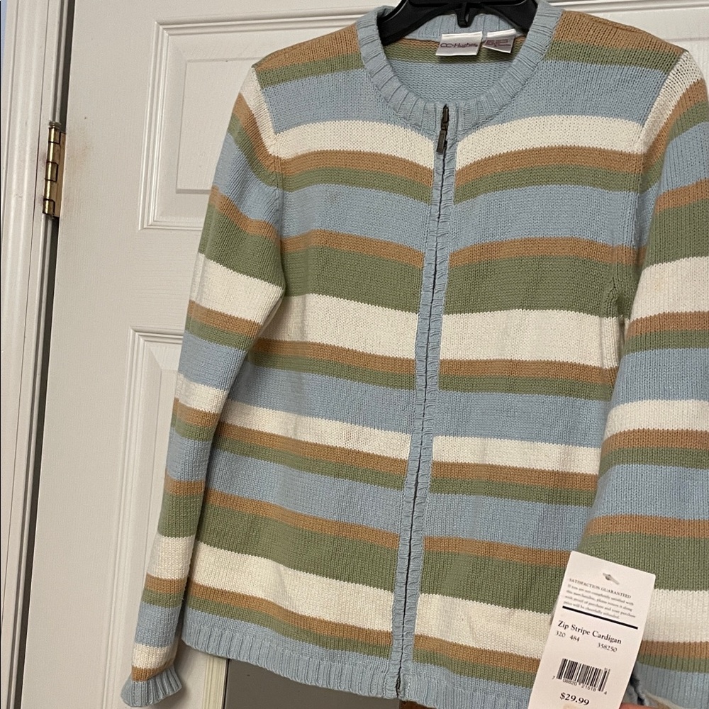 Sag Harbor Multicolor Striped Cardigan